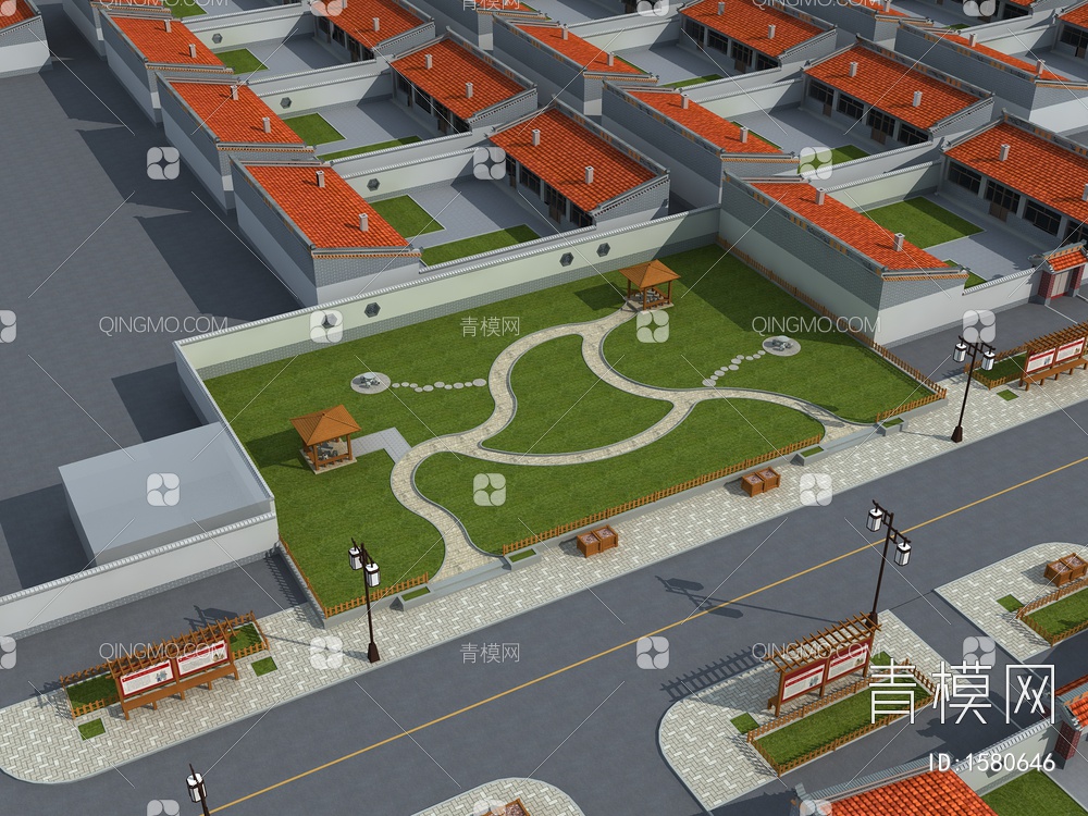 绿化景观广场3D模型下载【ID:1580646】
