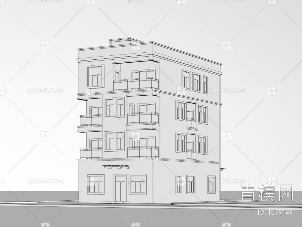 私宅住宅民房建筑3D模型下载【ID:1579149】