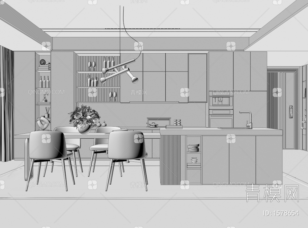 厨房3D模型下载【ID:1578654】