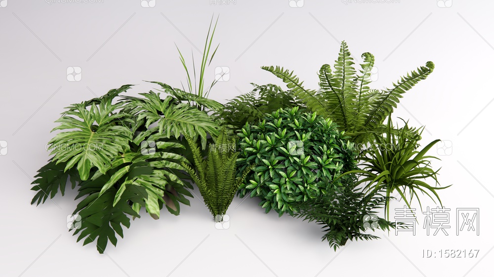 植物组团 植物组合SU模型下载【ID:1582167】
