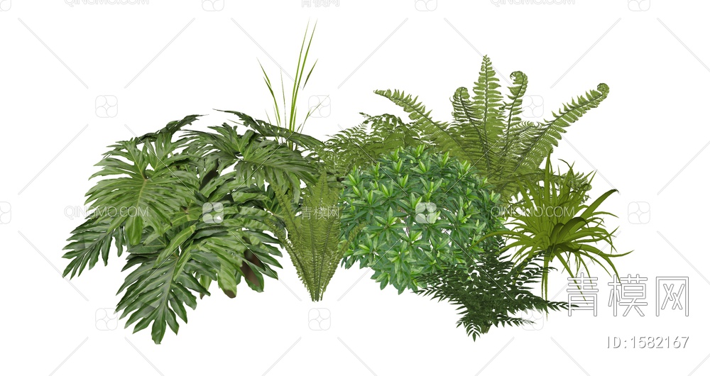 植物组团 植物组合SU模型下载【ID:1582167】