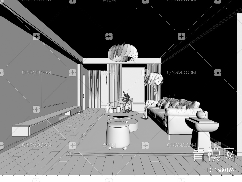 客餐厅3D模型下载【ID:1580169】