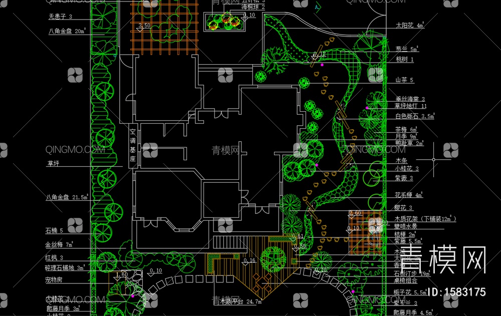 公园种植设计方案【ID:1583175】