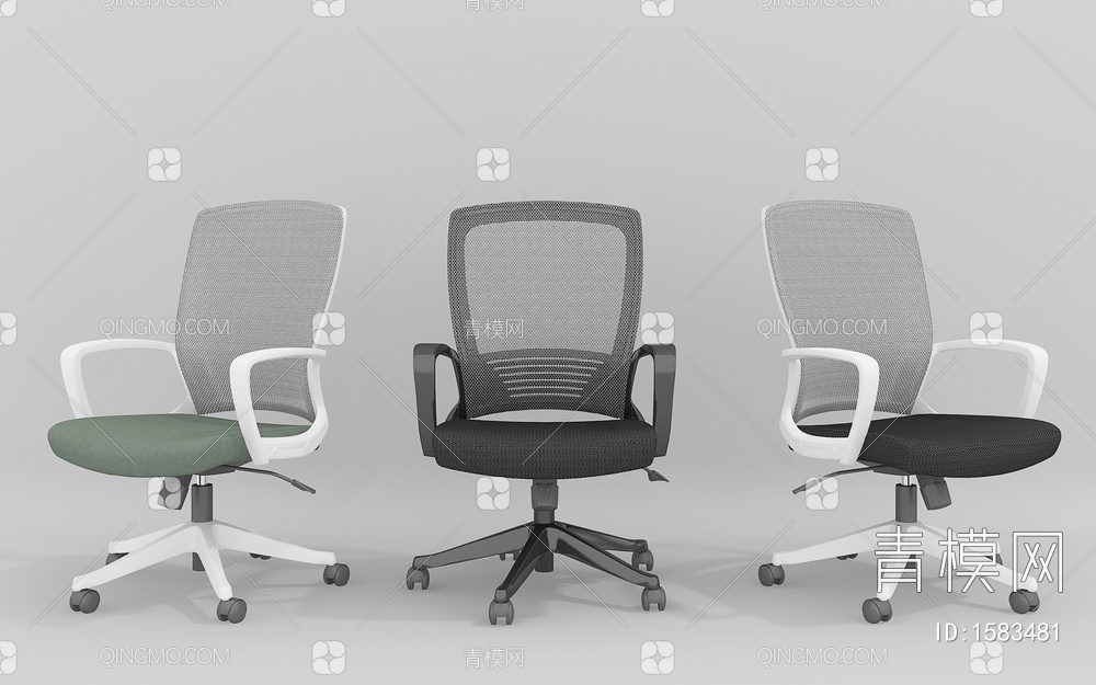办公椅 电脑椅3D模型下载【ID:1583481】