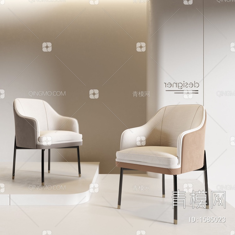 单椅 餐椅3D模型下载【ID:1585023】
