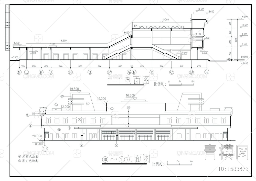 二层汽车站建筑CAD图【ID:1583478】