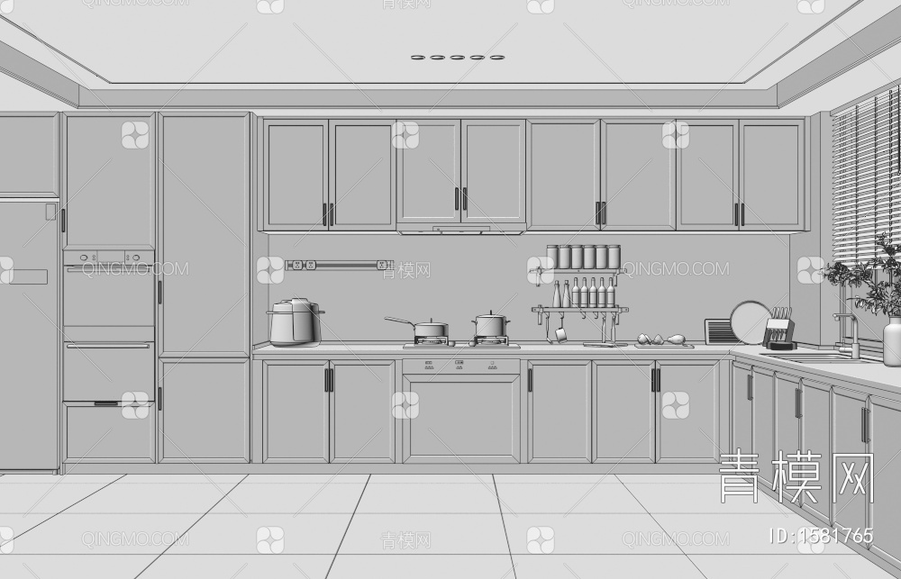 厨房3D模型下载【ID:1581765】