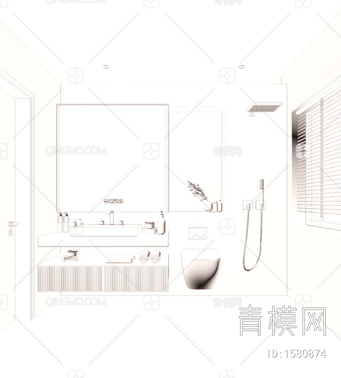 卫浴卫生间3D模型下载【ID:1580874】