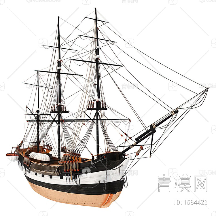 帆船3D模型下载【ID:1584423】