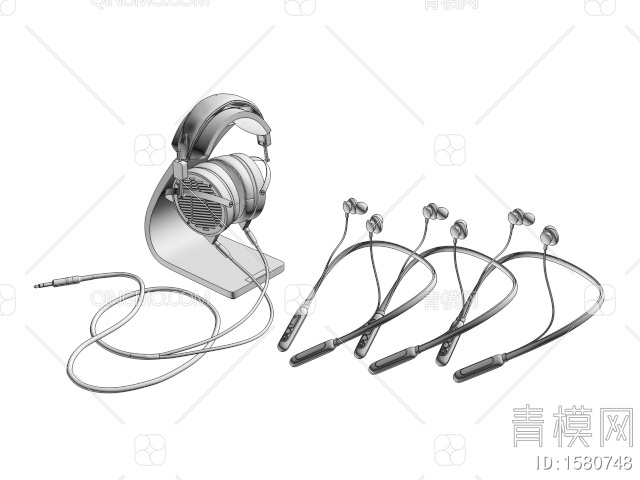 数码电子产品 耳机耳麦3D模型下载【ID:1580748】