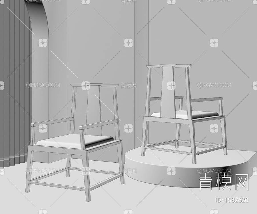 单椅3D模型下载【ID:1582620】