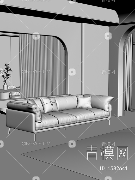 双人沙发3D模型下载【ID:1582641】