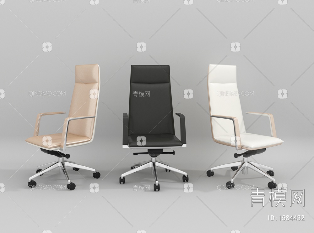 办公椅 电脑椅3D模型下载【ID:1584432】