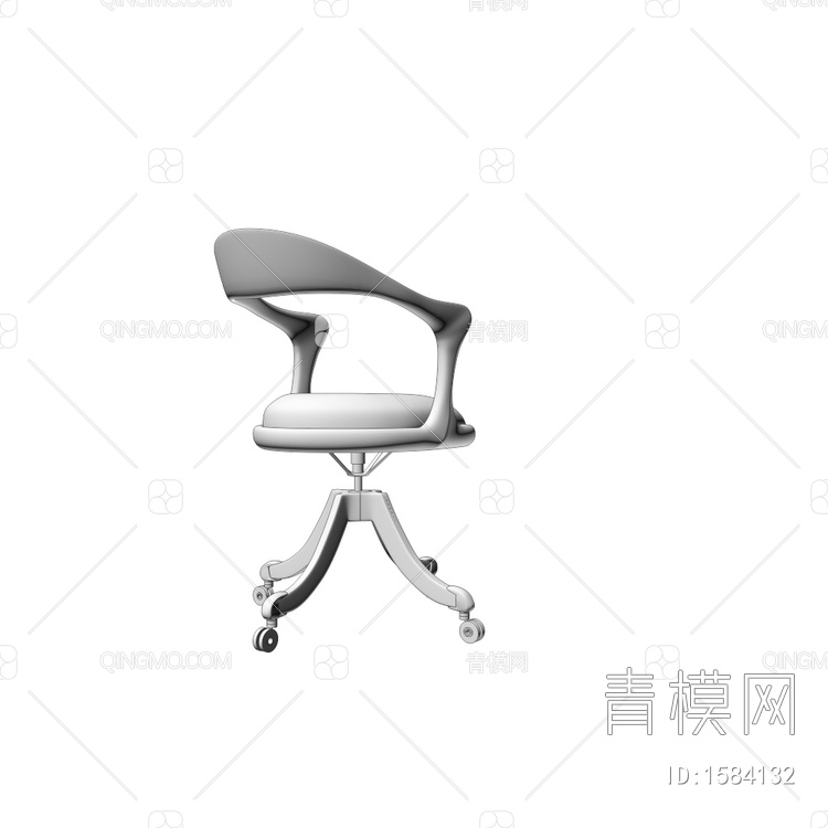 转椅办公椅3D模型下载【ID:1584132】
