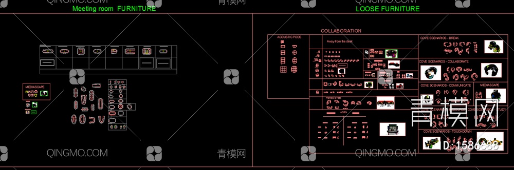 国外办公家具图块【ID:1586688】