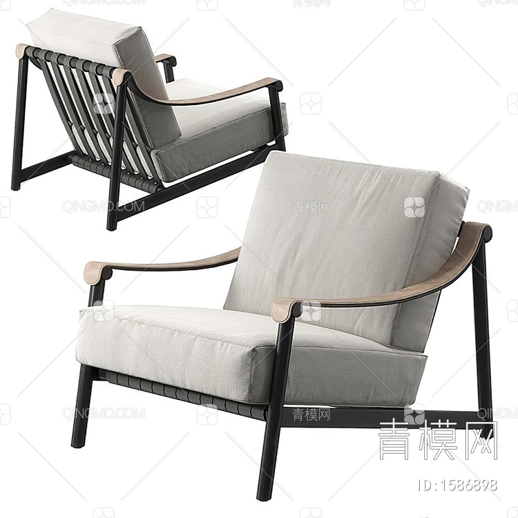 沙发椅3D模型下载【ID:1586898】