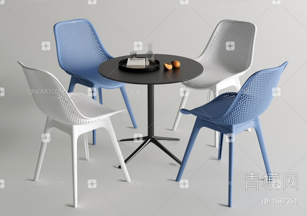 休闲桌椅 洽谈桌椅 户外桌椅3D模型下载【ID:1587351】