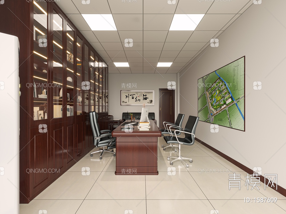 办公室经理室客房3D模型下载【ID:1587609】
