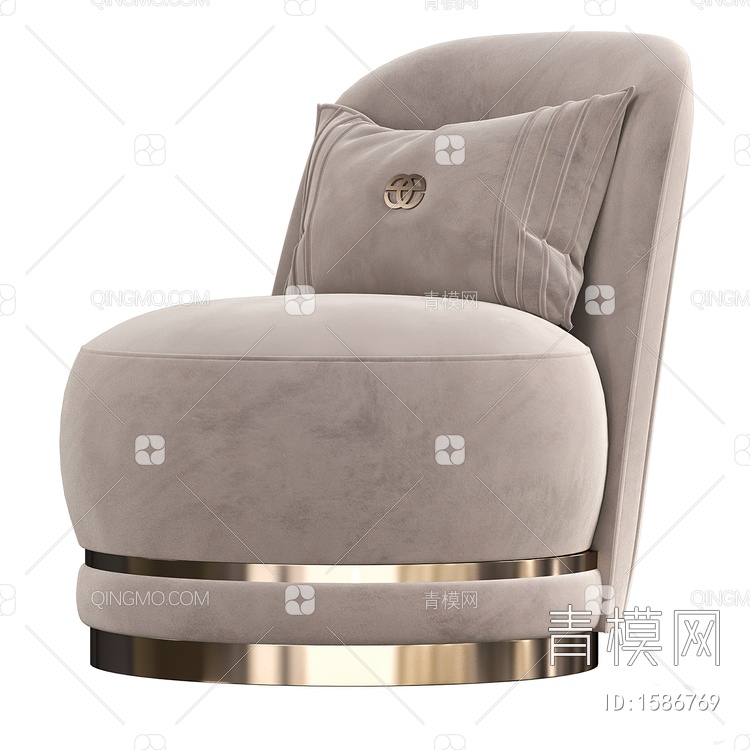 单人沙发3D模型下载【ID:1586769】