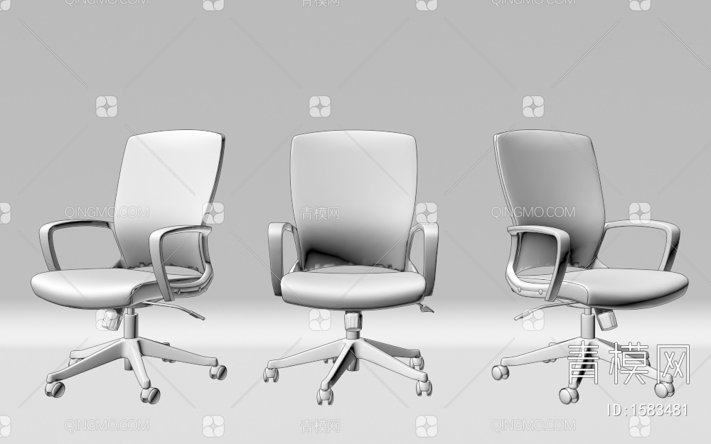 办公椅 电脑椅3D模型下载【ID:1583481】