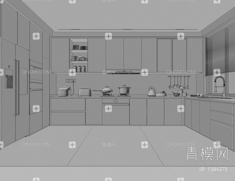 厨房3D模型下载【ID:1584375】
