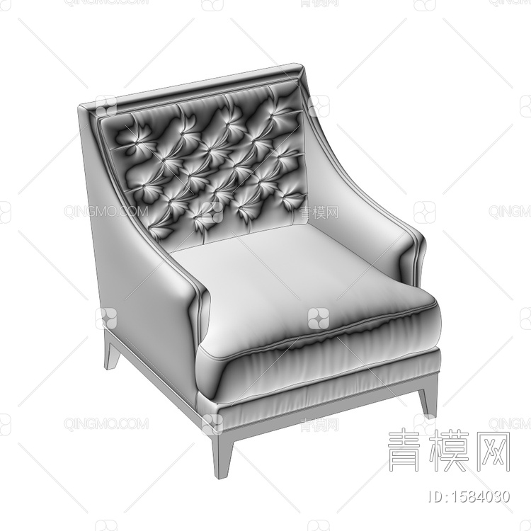 沙发椅3D模型下载【ID:1584030】