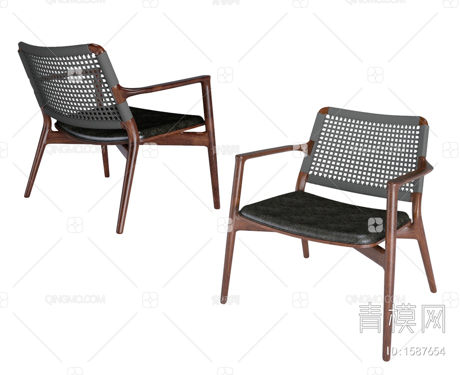 单椅 休闲椅3D模型下载【ID:1587654】