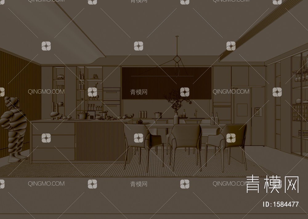 餐厅3D模型下载【ID:1584477】