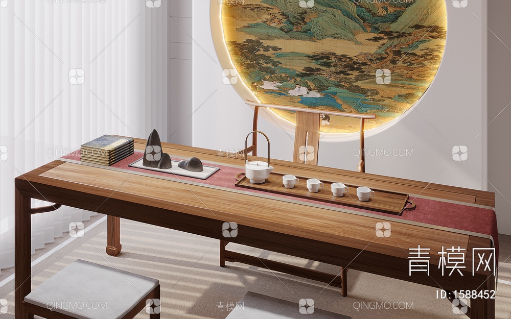 茶桌椅3D模型下载【ID:1588452】