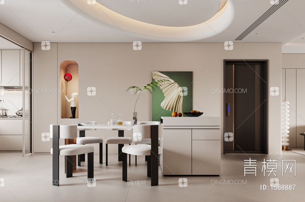 餐厅、厨房3D模型下载【ID:1588887】