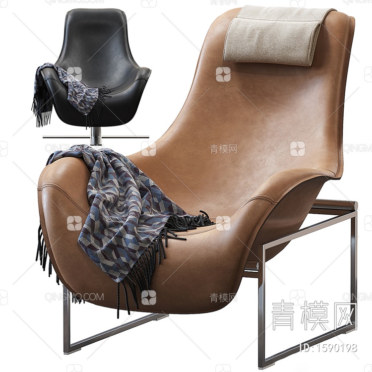 B&Btalia休闲椅3D模型下载【ID:1590198】