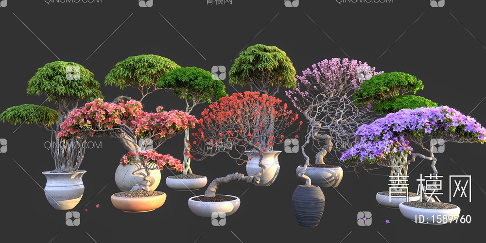 盆栽盆景3D模型下载【ID:1589760】