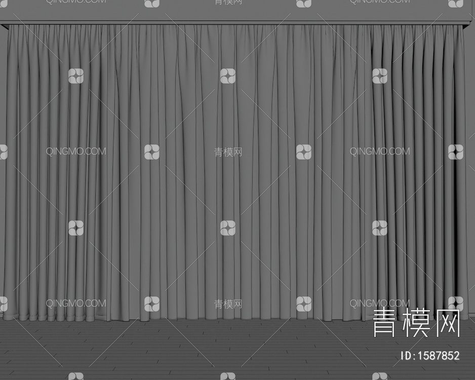 窗帘3D模型下载【ID:1587852】