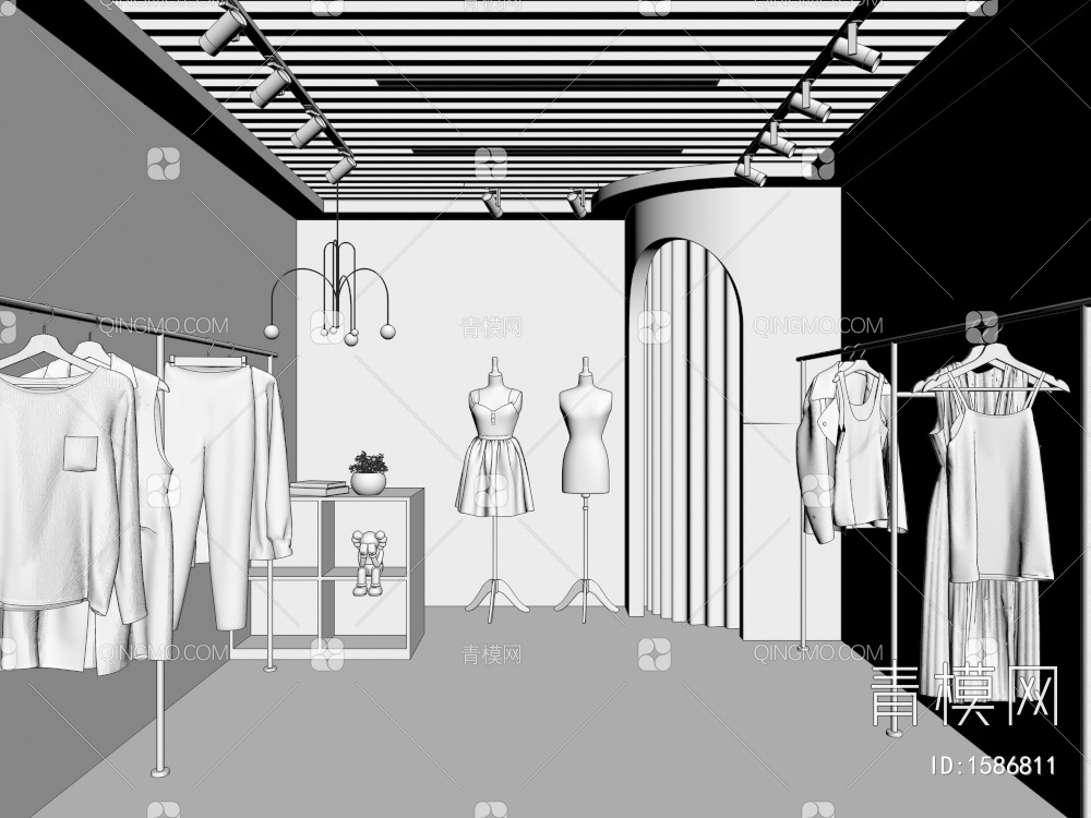 服装店3D模型下载【ID:1586811】