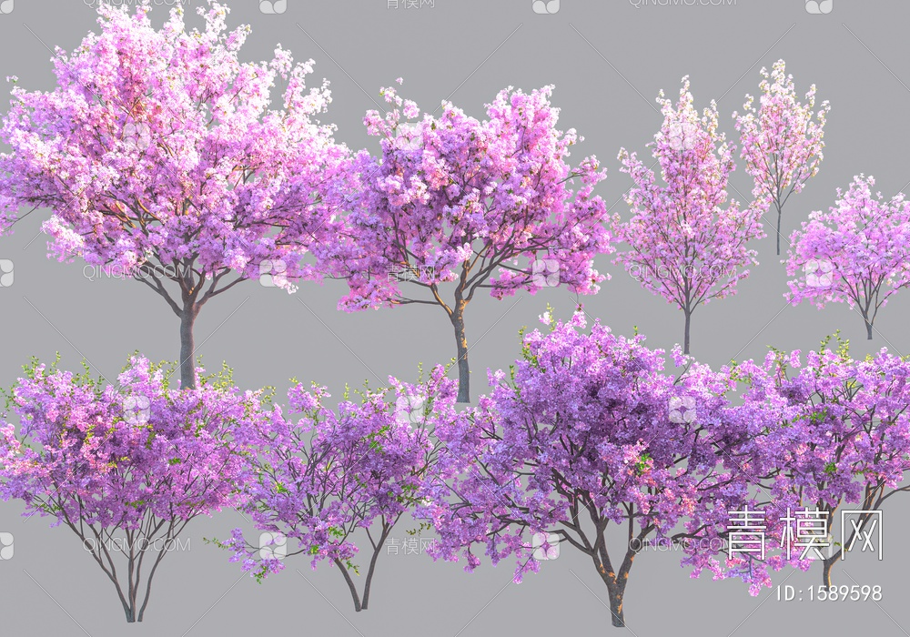 景观树 樱花树3D模型下载【ID:1589598】