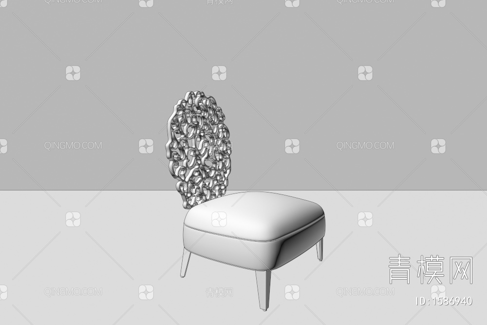 单人沙发3D模型下载【ID:1586940】