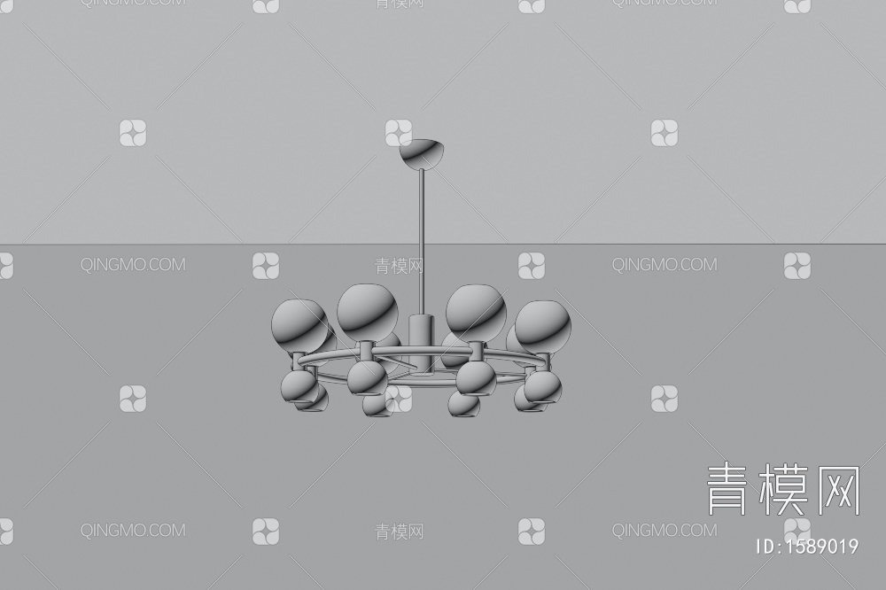 吊灯 奶油风吊灯3D模型下载【ID:1589019】
