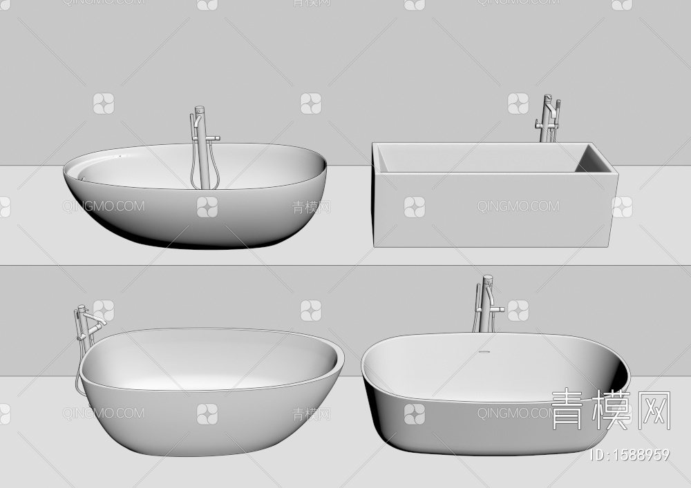 浴缸3D模型下载【ID:1588959】