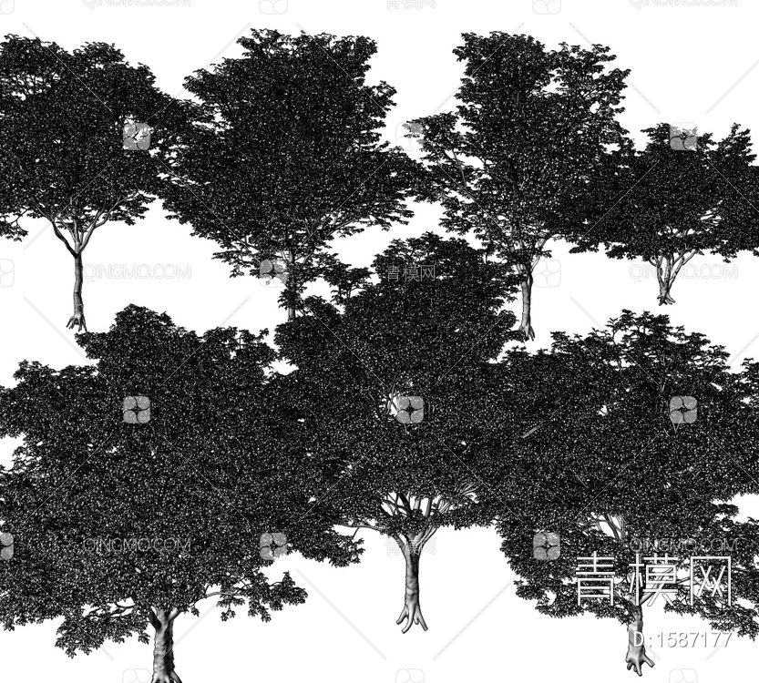 景观树3D模型下载【ID:1587177】