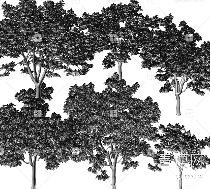 景观树3D模型下载【ID:1587168】