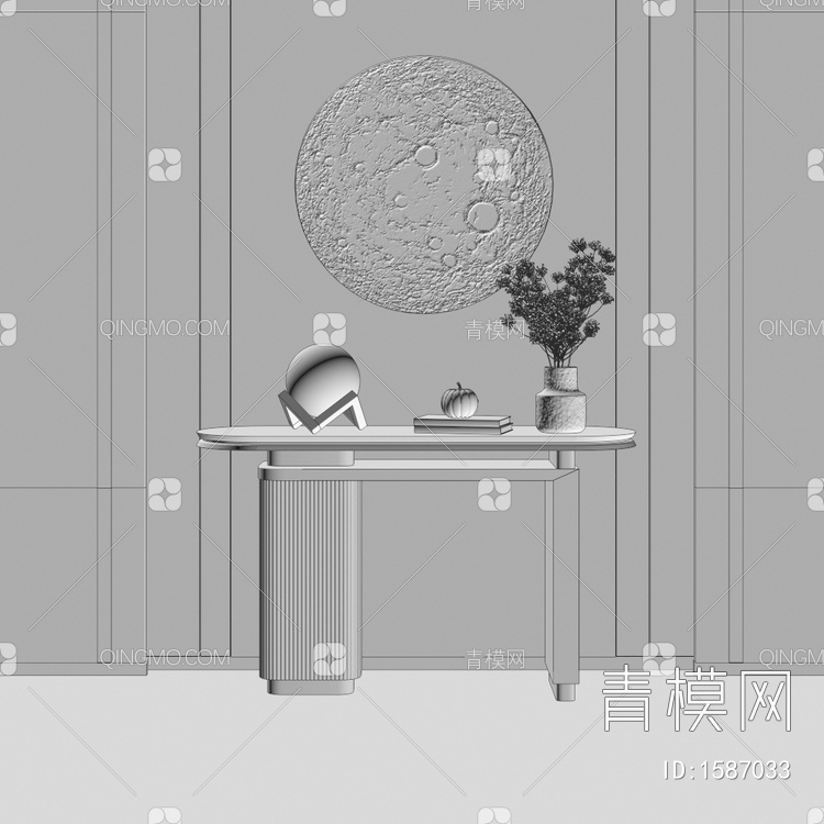 月球壁灯 月球装饰灯3D模型下载【ID:1587033】