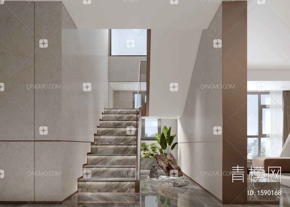 家居楼梯间3D模型下载【ID:1590168】