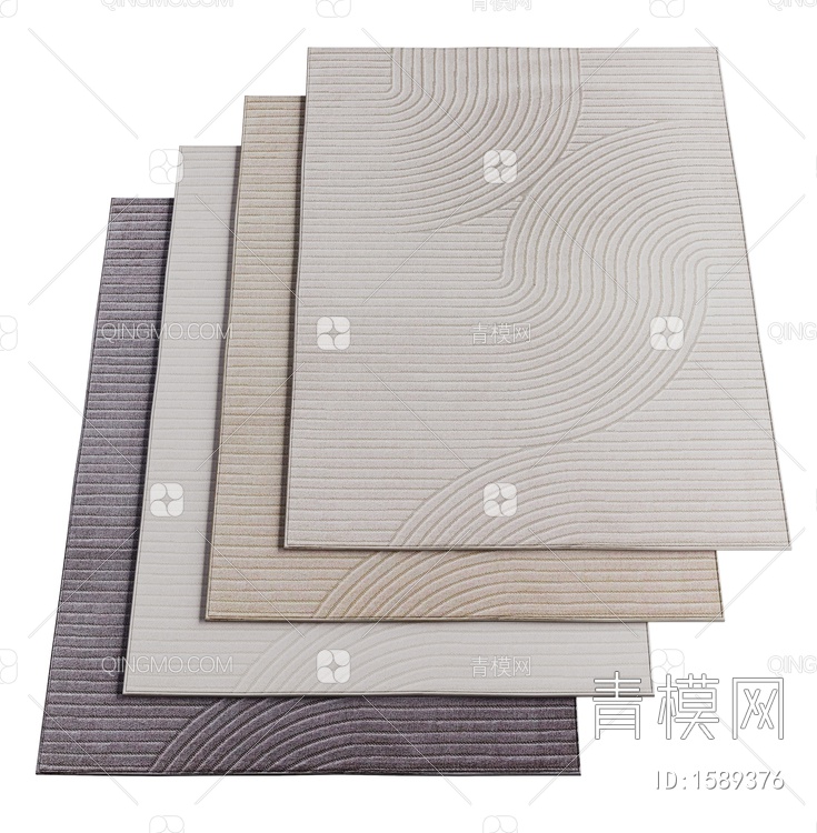 Poliform 方形布艺地毯SU模型下载【ID:1589376】