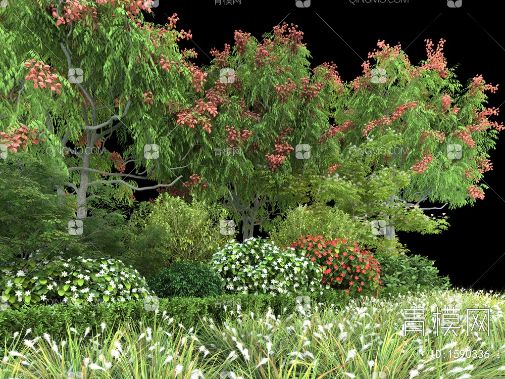 景观灌木3D模型下载【ID:1590336】