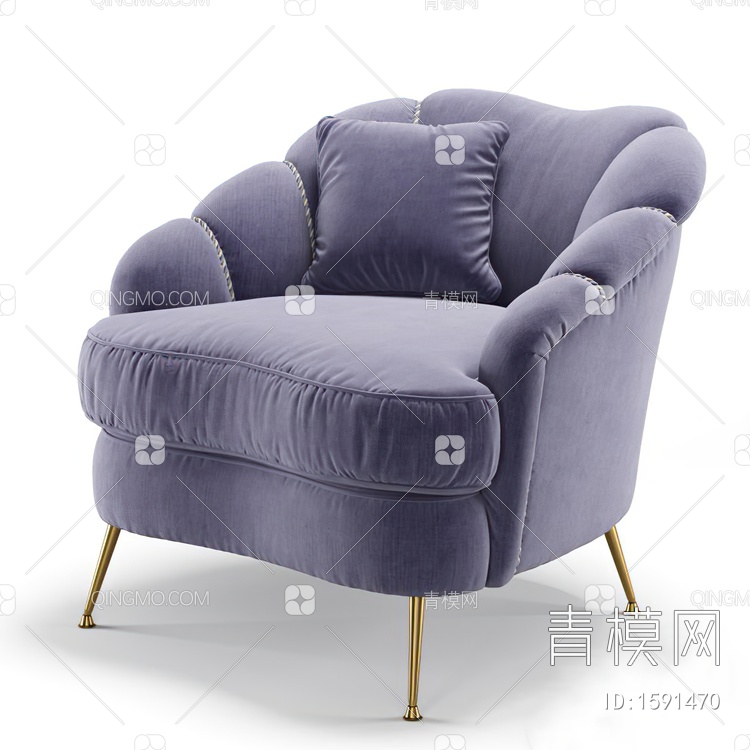 沙发椅3D模型下载【ID:1591470】
