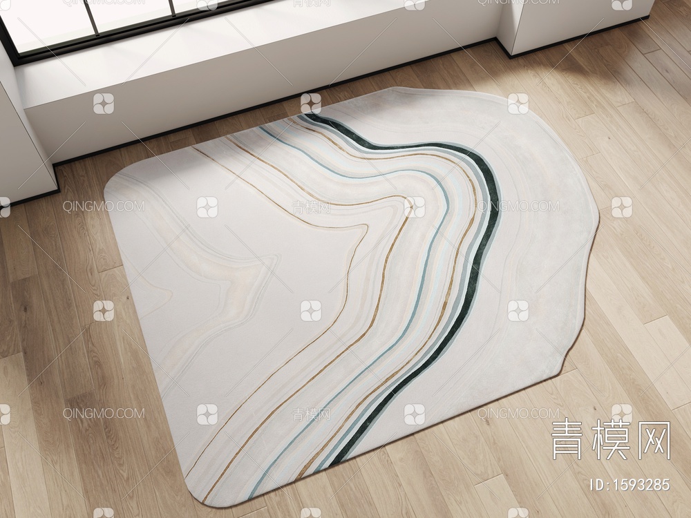 抽象异形地毯3D模型下载【ID:1593285】