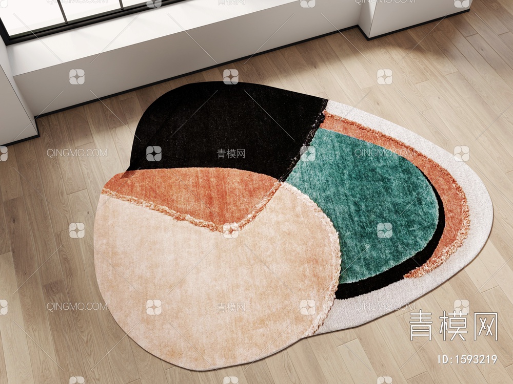 抽象异形地毯3D模型下载【ID:1593219】