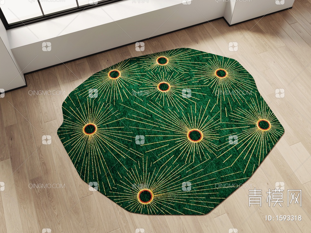 抽象异形地毯3D模型下载【ID:1593318】