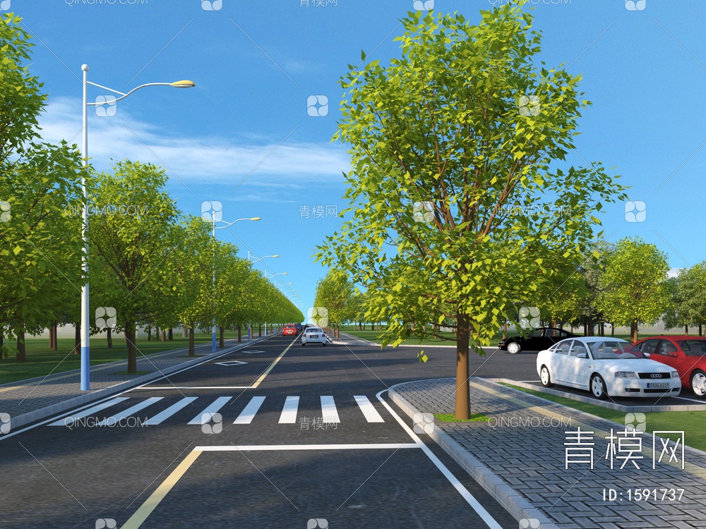 道路3D模型下载【ID:1591737】