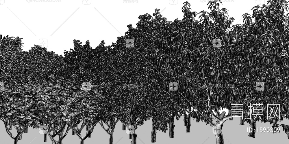 景观果树3D模型下载【ID:1590309】